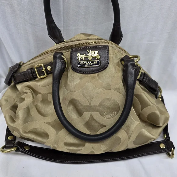 Coach Madison OP Art Sateen Sophia Satchel - Picture 2 of 16